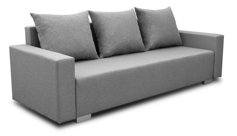 Sofa z funkcją spania z pojemnikiem Bonni Burgos Szary 1 szt.