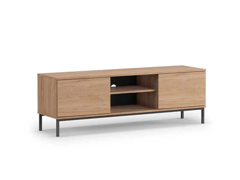 Szafka rtv dwudrzwiowa z półkami Bettso Claw 150cm dąb hickory 1szt.