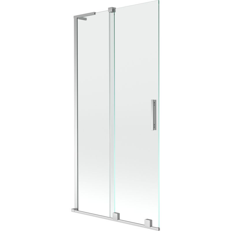 Parawan nawannowy rozsuwany Mexen Velar L chrom transparent 90x150 cm 1 szt.