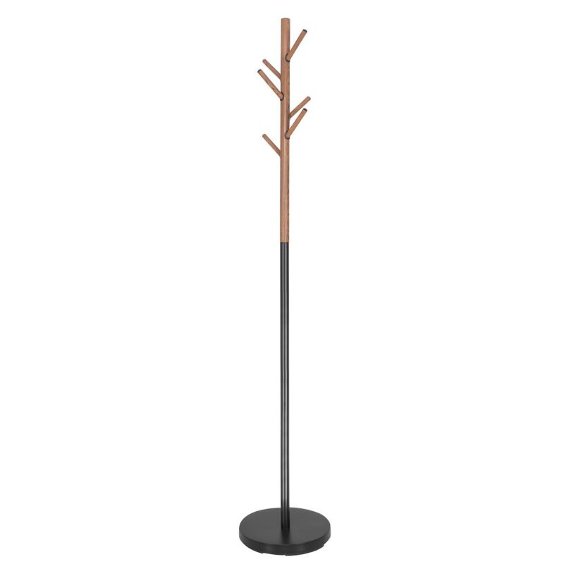 Wieszak na ubrania Springos 180 cm stojak podłogowy czarny, drewno 1 szt.