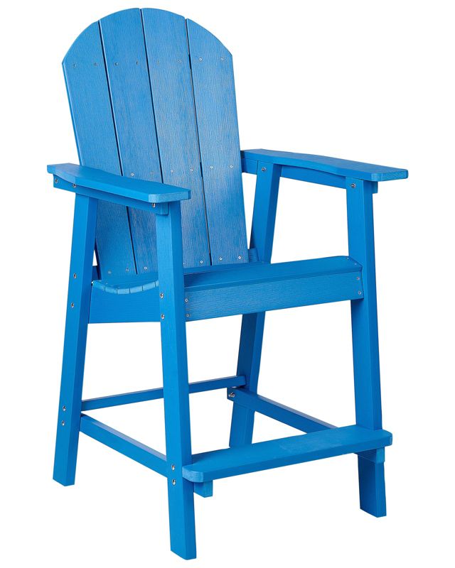 Krzesło ogrodowe barowe Adirondack Materiał syntetyczny Niebieski 1 szt.