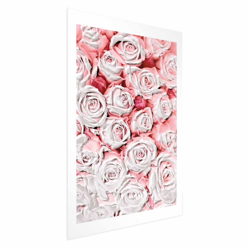 Plakat Artgeist Białe róże 21x30 cm bez ramy 1 szt