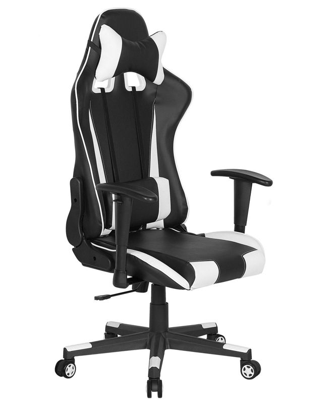 Fotel biurowy Ekoskóra Biały Gamer 1 szt.