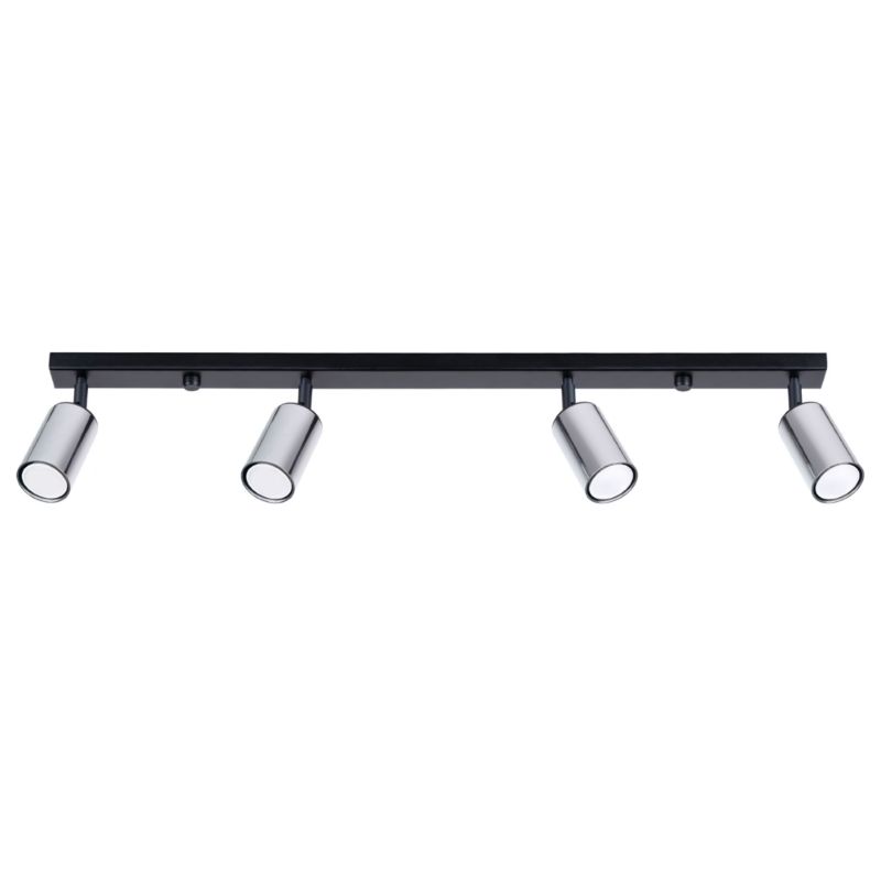 Plafon Sollux Lighting WINX 4L czarny/chrom 1 szt.