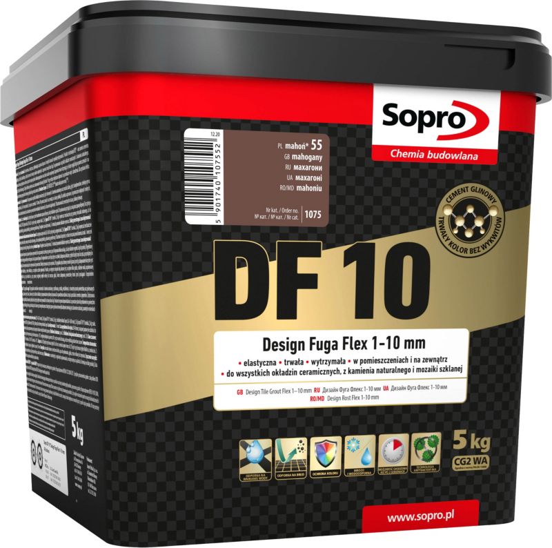 Fuga Sopro Flex DF10 5 kg mahoń