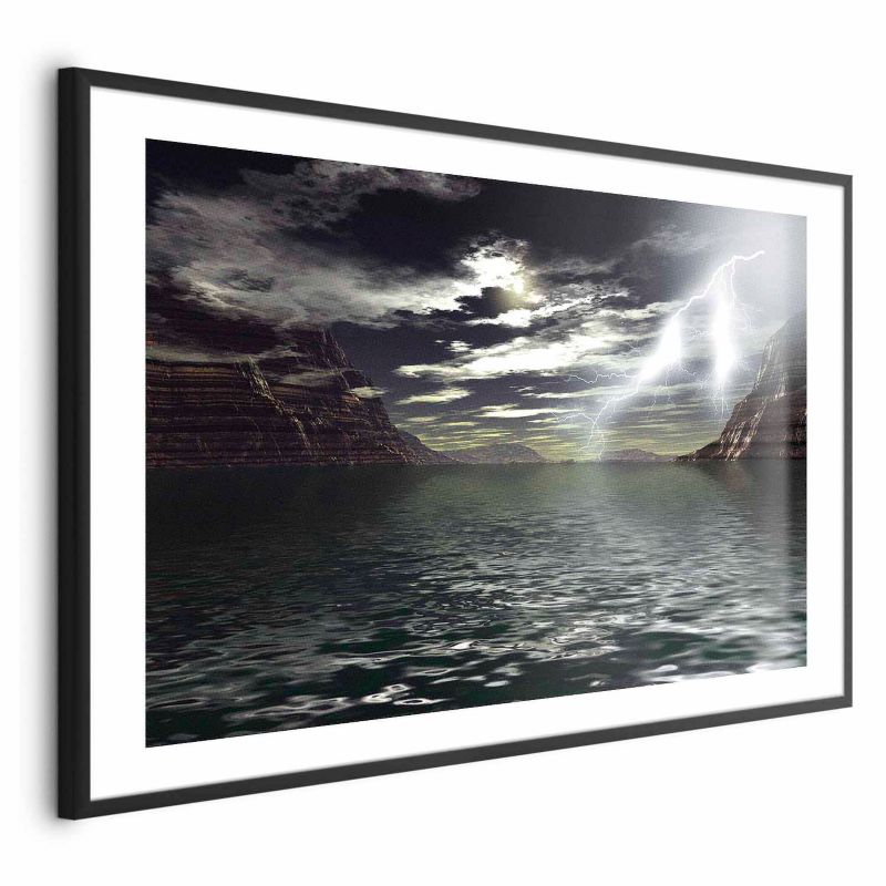 Plakat Artgeist Burza 90x60 cm z ramą czarną 1 szt