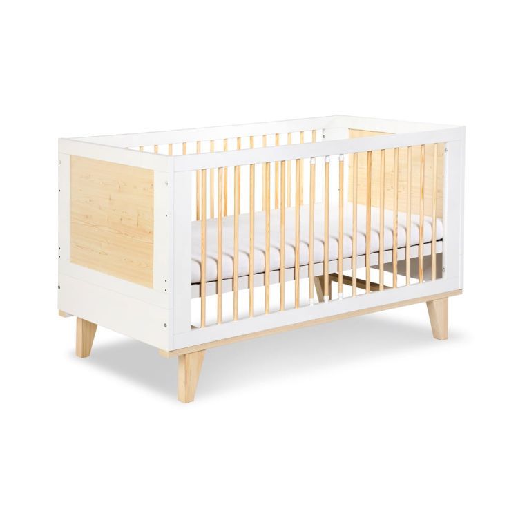 Łóżeczko Little Sky dziecięce tapczanik LYDIA 140x70 białe/sosna 1 szt