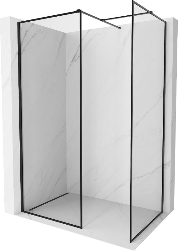 Ścianka prysznicowa walk-in Mexen Kioto-F czarna 80x80 1 szt.