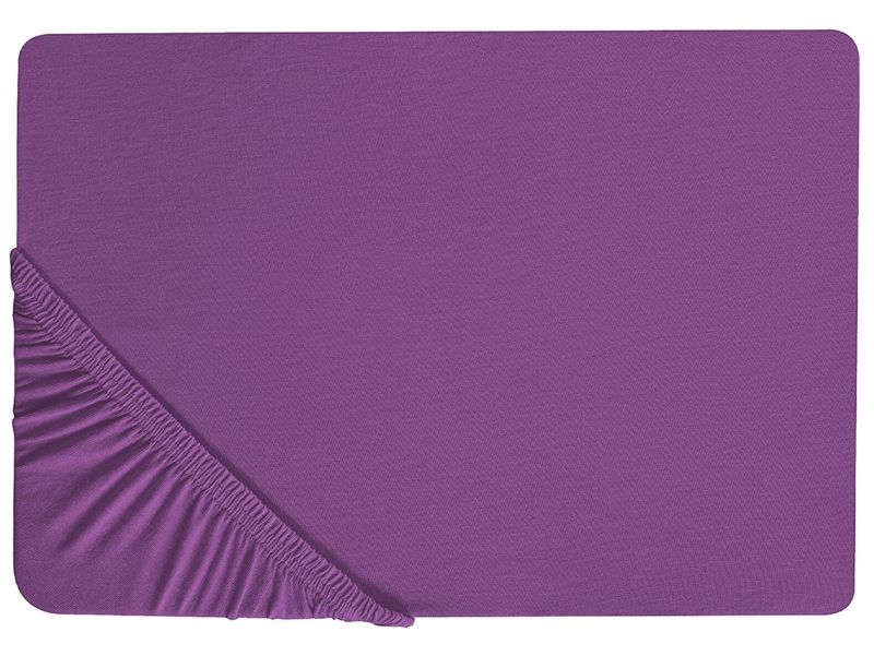 Prześcieradło z gumką Janbu Bawełna 160x200 cm Purpurowy 1 szt.
