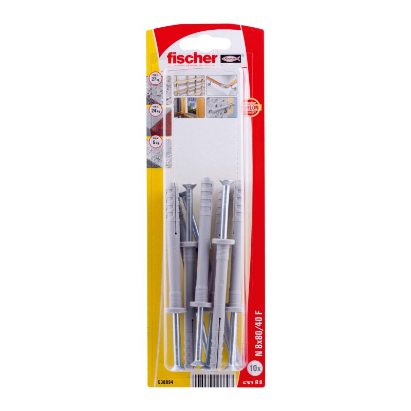 Kołki Fischer SM N 8 x 80 mm 10 szt.