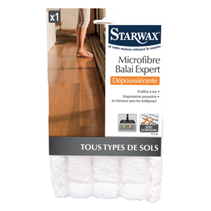Nakładka z mikrofibry odkurzająca Starwax do mopa Expert, skuteczność w usuwaniu kurzu 1 szt.