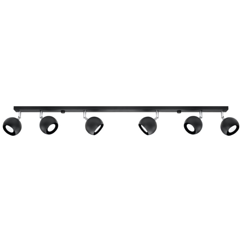 Plafon Sollux Lighting OCULARE 6L czarny 1 szt.