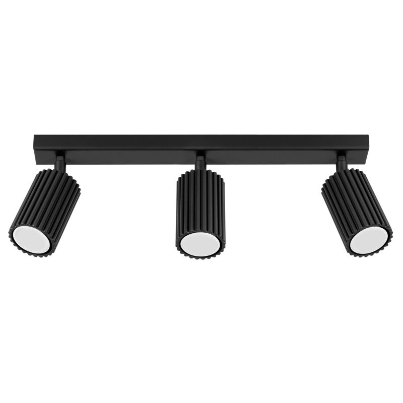 Plafon Sollux Lighting KARBON 3L czarny 1 szt.