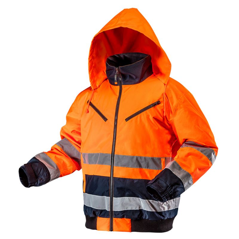 Ocieplana kurtka robocza NEO TOOLS o intensywnej widzialności rozm. XXXL pomarańczowa 1 szt.