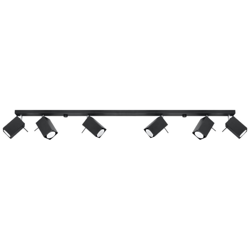 Plafon Sollux Lighting MERIDA 6L czarny 1 szt.