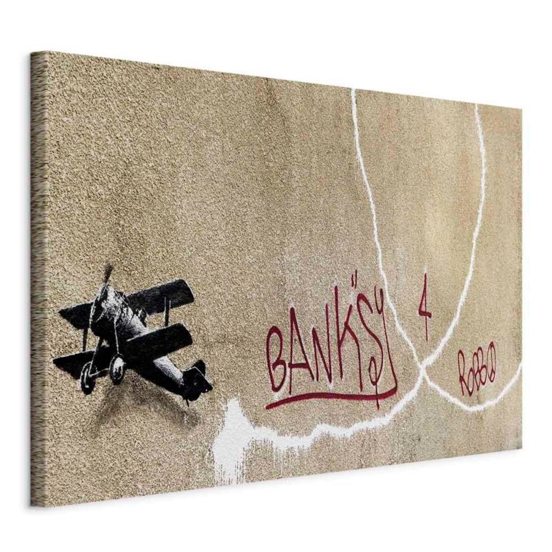 Obraz Artgeist Samolot Banksy 120 x 80 cm płótno włoskie 1 szt
