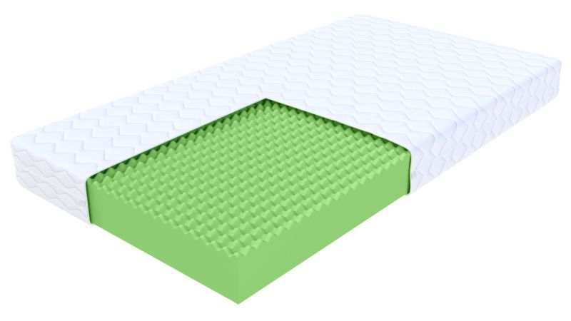 Materac piankowy FDM EASY 120x200 pianka T25 profilowana "jeżyk", obustronny 1 szt.