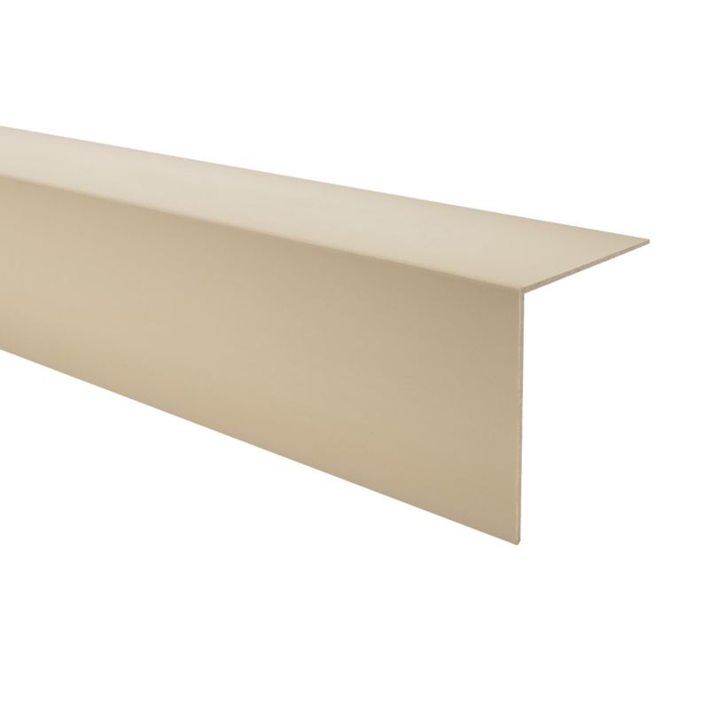 Kątownik twardy PCV 50x20mm, QUEST, ozdobny, profil L kątowy, narożnik dekoracyjny, KT, beż, 1.5m