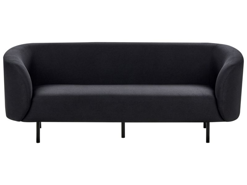 Sofa trzyosobowa tapicerowana czarna Loen 1 szt.