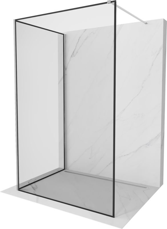 Ścianka prysznicowa walk-in Mexen Kioto czarny wzór 120 x 80 cm 1 szt.