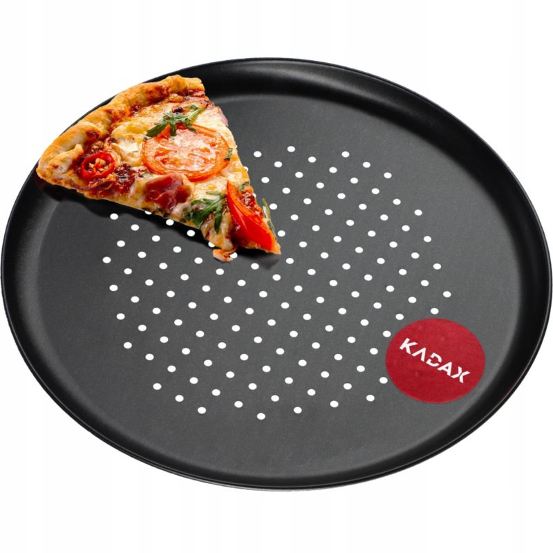 Forma Do Pieczenia KADAX Blacha Pizzy Tarty Blaszka Okrągła 32cm 320mm Czarny 1 szt.