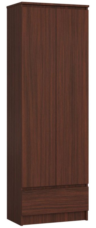Regał Akord R60 Wenge 60 cm 2 drzwi 1 szuflada kolor Wenge mat 4 półki 60x35x180 cm 1 szt.