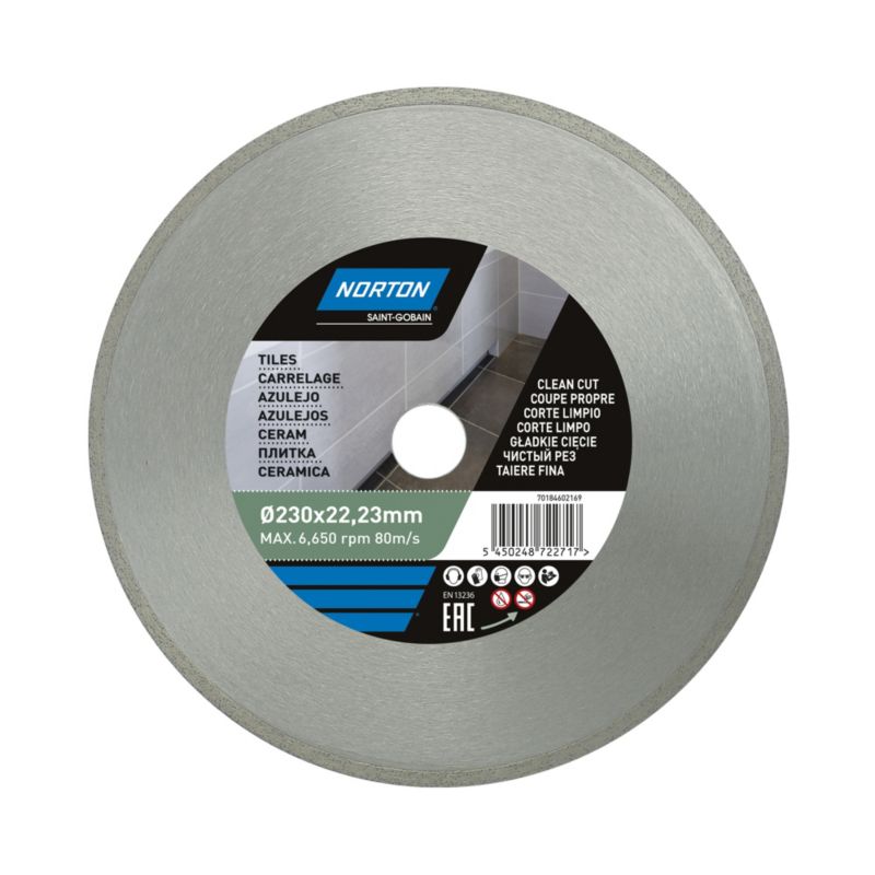 Tarcza diamentowa Norton do cięcia ceramiki 230 x 22,23 mm