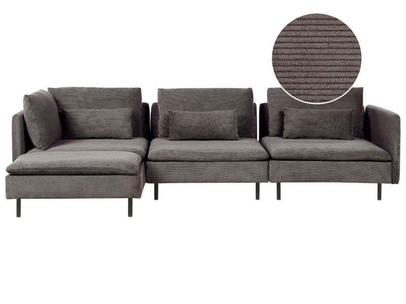 Sofa modułowa Egeris Ciemnobrązowy Prawostronny 1 kpl