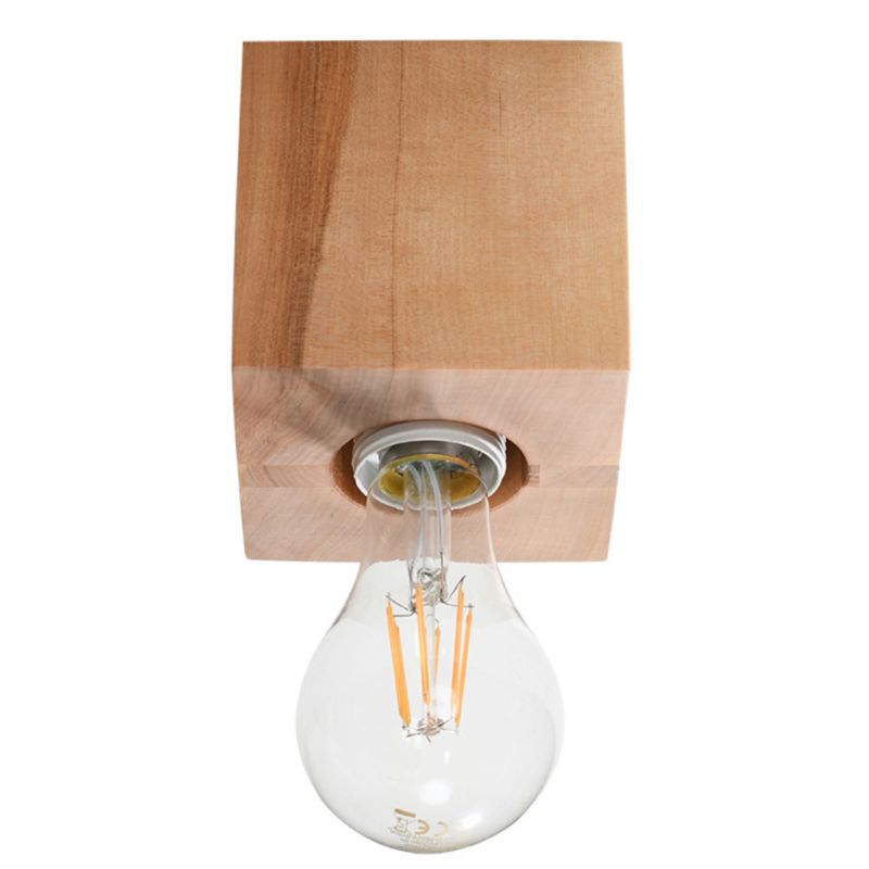 Plafon Sollux Lighting ARIZ naturalne drewno 1 szt.