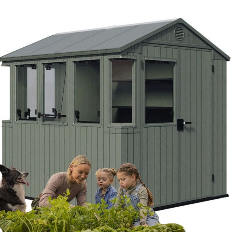 Domek Ogrodowy Keter Potting Shed 6x8 244x190x221cm 4.64m2 Zielony 1 szt.