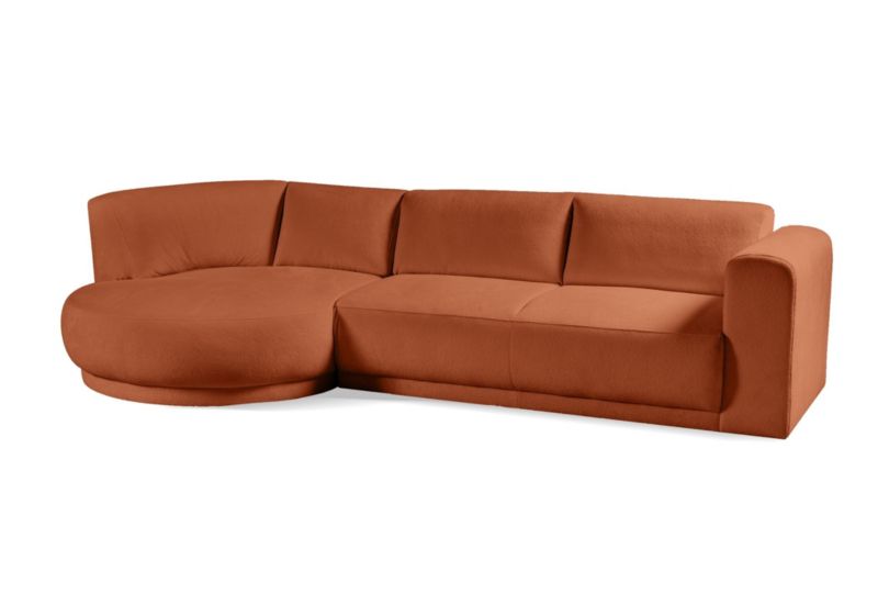 Narożnik lewostronny Bettso Lobiano 360x159 cm z funkcją spania brązowy 1szt.