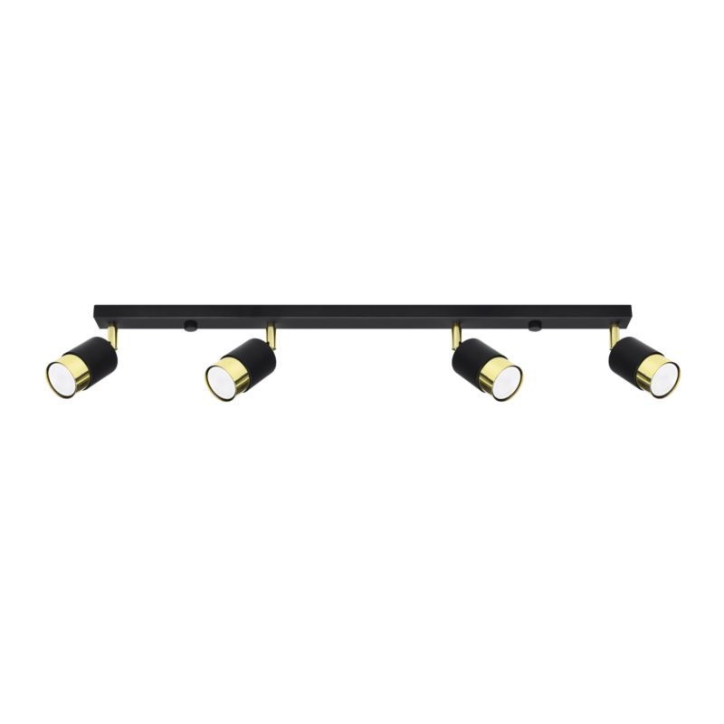 Plafon Sollux Lighting NERO 4 czarny/złoty 1 szt.