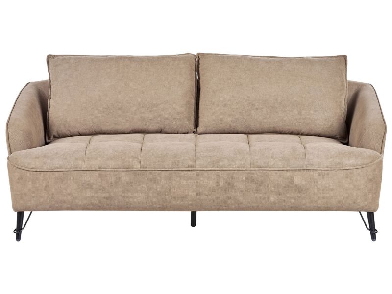 Sofa 3-osobowa brązowa Hobro 1 szt.