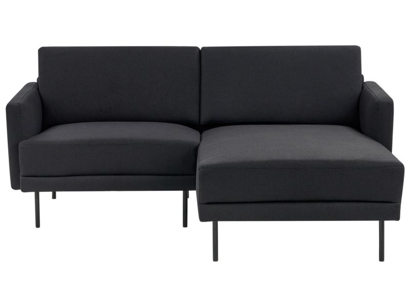 Sofa narożna lewostronna Breda Czarny 2-osobowa Lewostronny 1 szt.