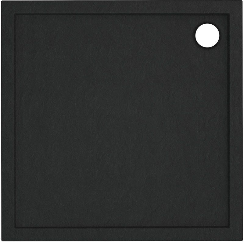 Brodzik akrylowy Schedpol Lena kwadratowy 90 x 90 x 12 cm czarny