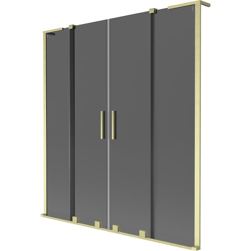 Parawan nawannowy dwuskrzydłowy Mexen Velar L grafit złoty 150x150 cm 1 szt.