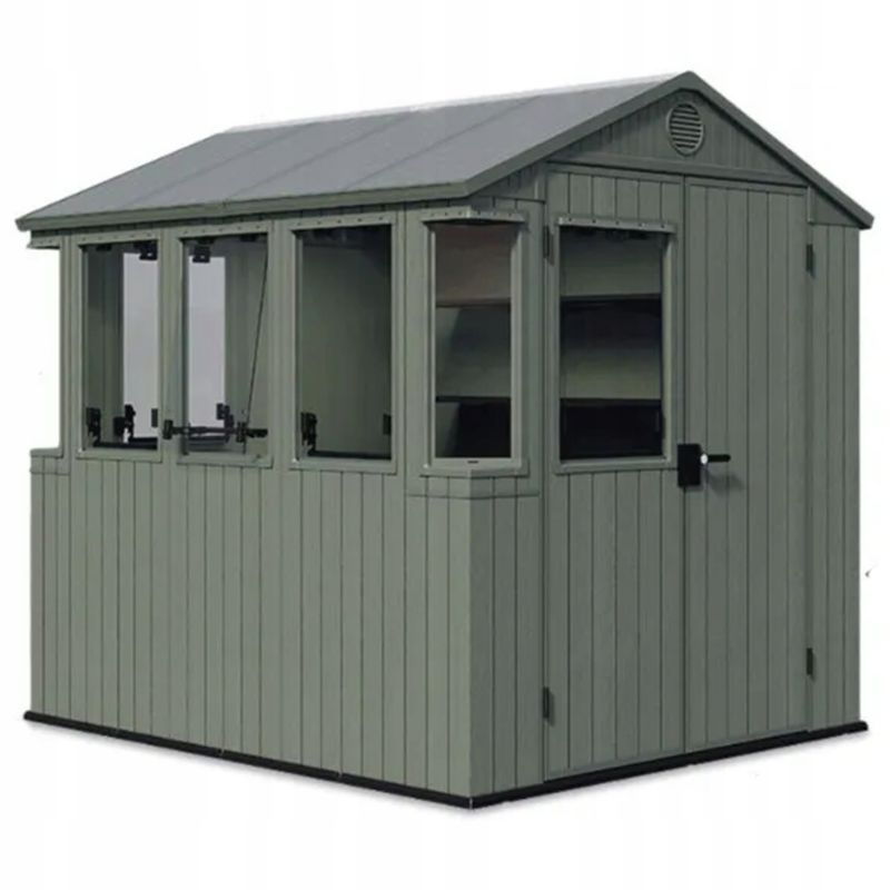 Domek Ogrodowy Keter Potting Shed 6x8 244x190x221cm 4.64m2 Zielony 1 szt.