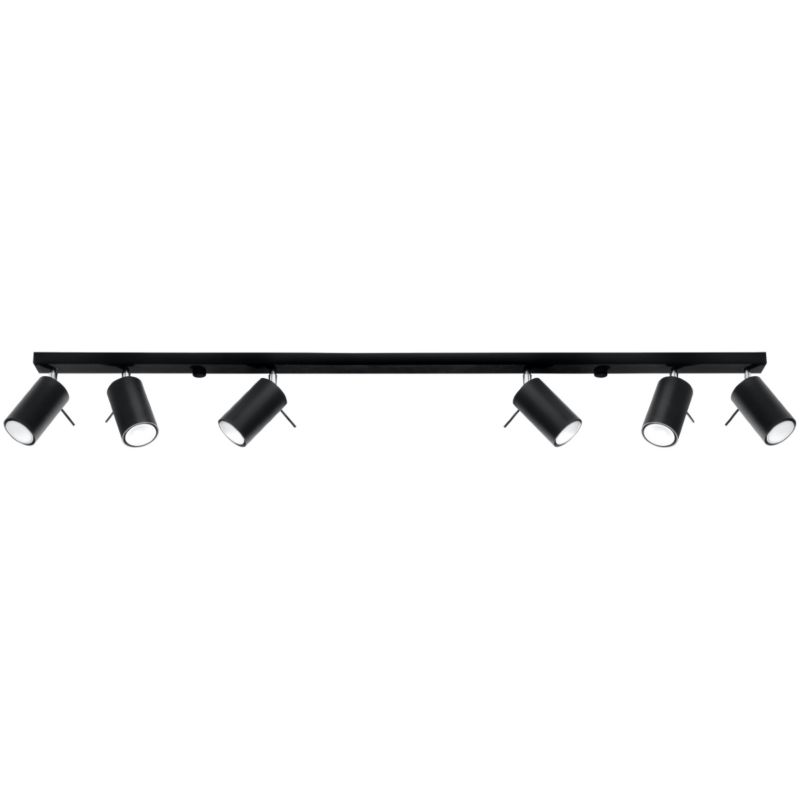 Plafon Sollux Lighting RING 6L czarny 1 szt.