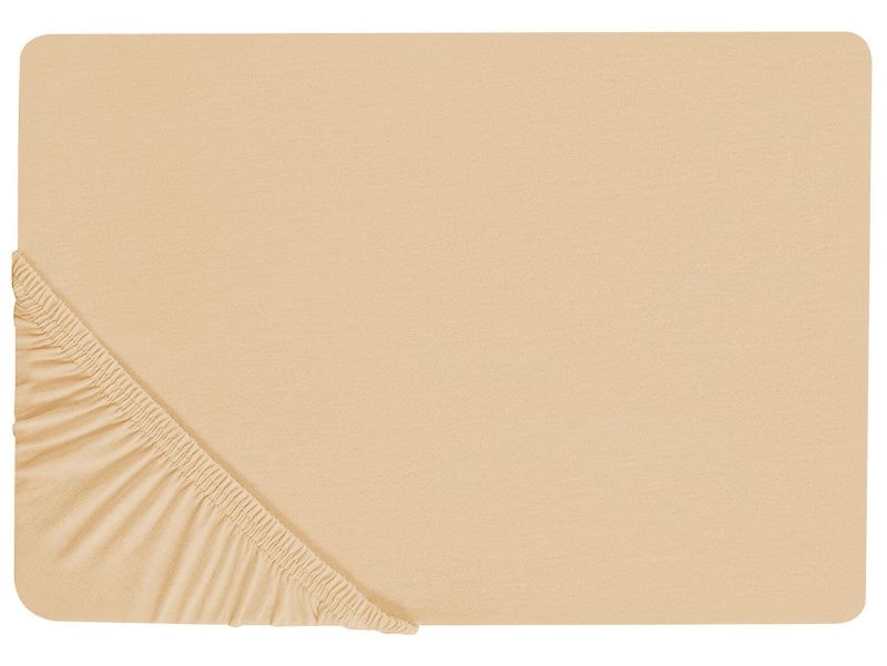 Prześcieradło z gumką Janbu Bawełna 180x200 cm Piaskowy 1 szt.