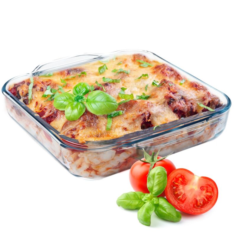 Naczynie Żaroodporne KADAX 2,4L małe Do Zapiekania Piekarnika Kwadratowe 25cm 1szt.