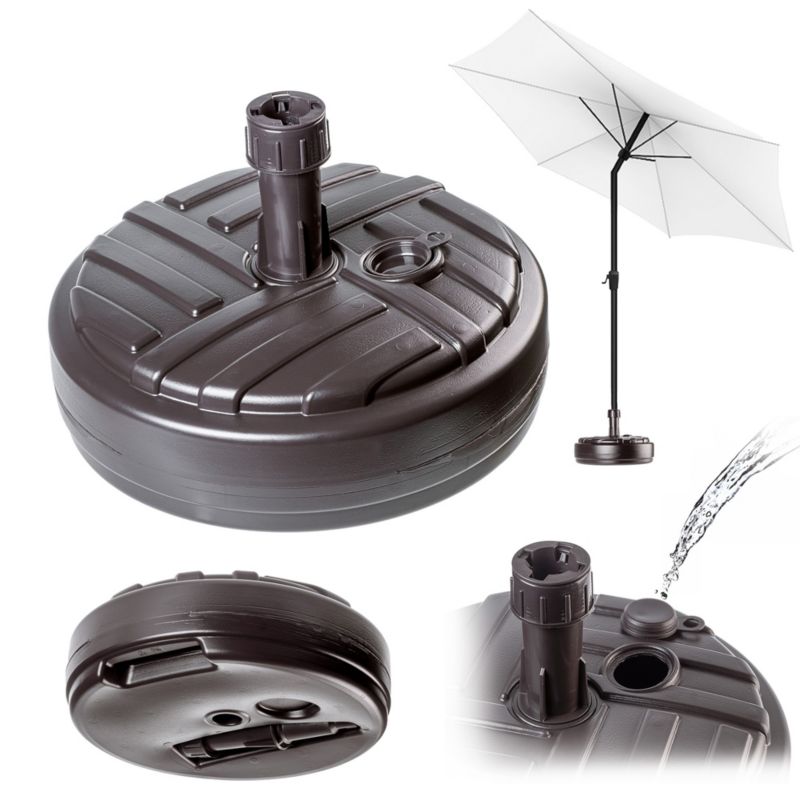 Podstawa Parasola KADAX Stojak Pod Parasol Ogrodowy Okrągły 39cm Obciążnik Brąz 1szt.