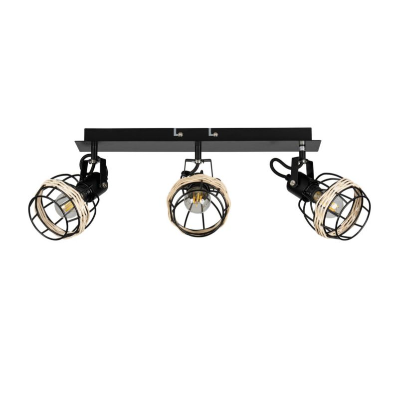 Lampa sufitowa LightLogic LL ITEZ EL-3I E14 7W 66182 spot potrójna plafon rattan 1 szt.