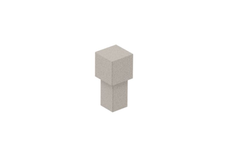 Kostka narożna do profili AIQ aluminiowa beżowa matowa 1cm 1 szt.