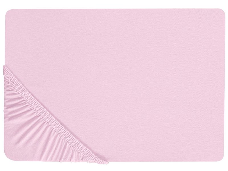 Prześcieradło z gumką Janbu Bawełna 90x200 cm Pastelowy róż 1 szt.