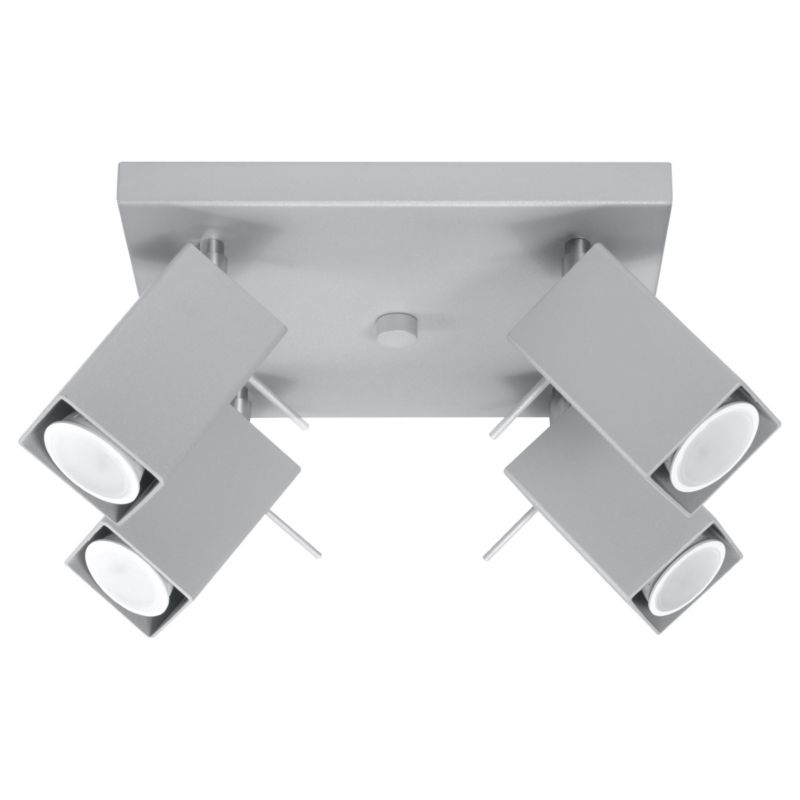 Plafon Sollux Lighting MERIDA 4 szary 1 szt.