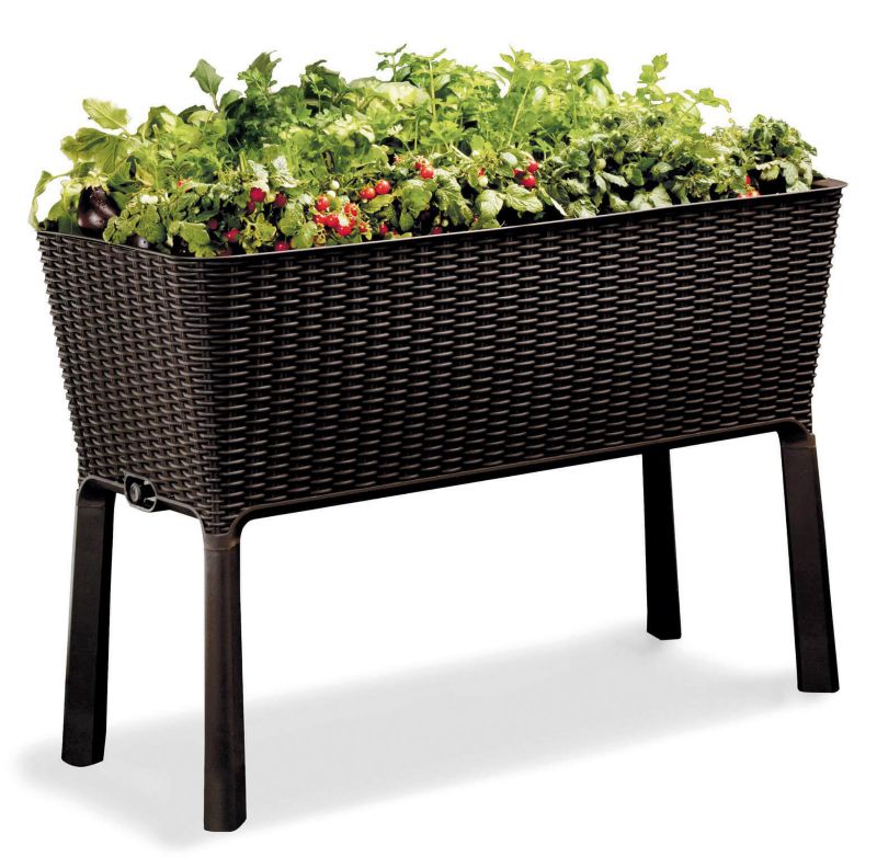 Doniczka ogrodowa Keter Easy Grow 114x49,3x75,7cm 120l Brązowa 1 szt.