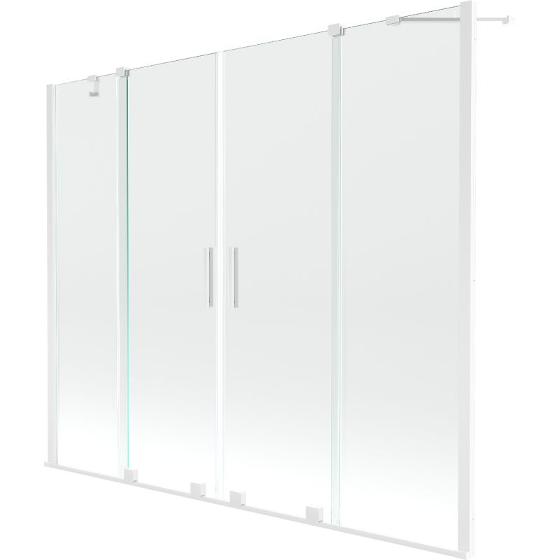 Parawan nawannowy 2-skrzydłowy Mexen Velar biały 170x150 cm 1 szt.