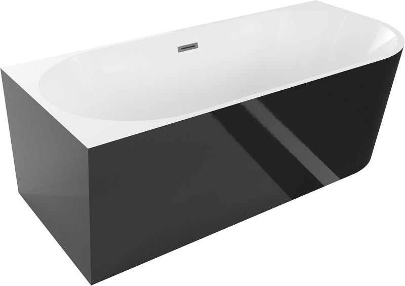 Wanna wolnostojąca Mexen Mia biała czarna 160 x 80 cm 52691608075L-661 szt.