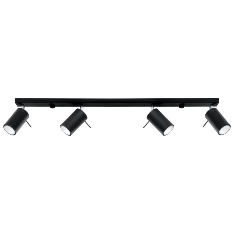 Plafon Sollux Lighting RING 4L czarny 1 szt.
