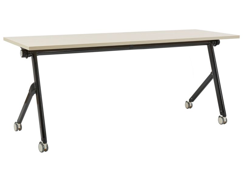 Składane biurko Z kółkami Jasne drewno Bendi 180 x 60 cm 1 szt.